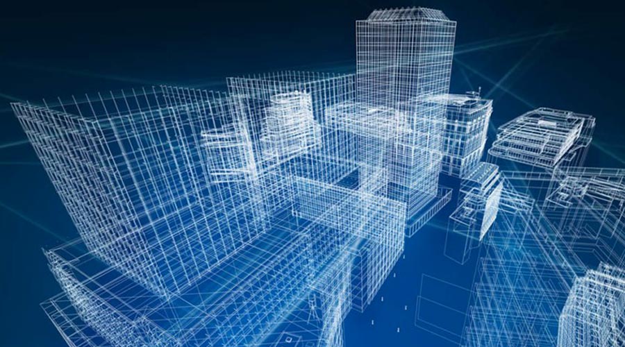 Representación en 3D de un edificio