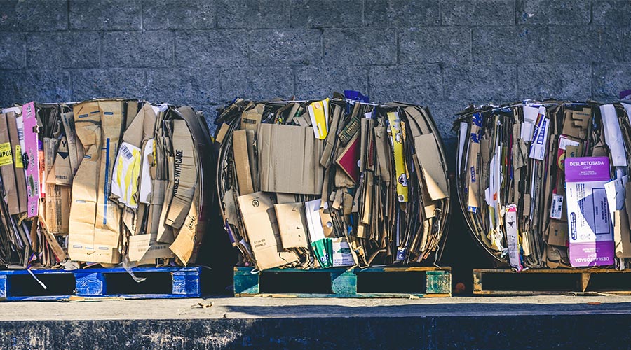 cardboard trash
