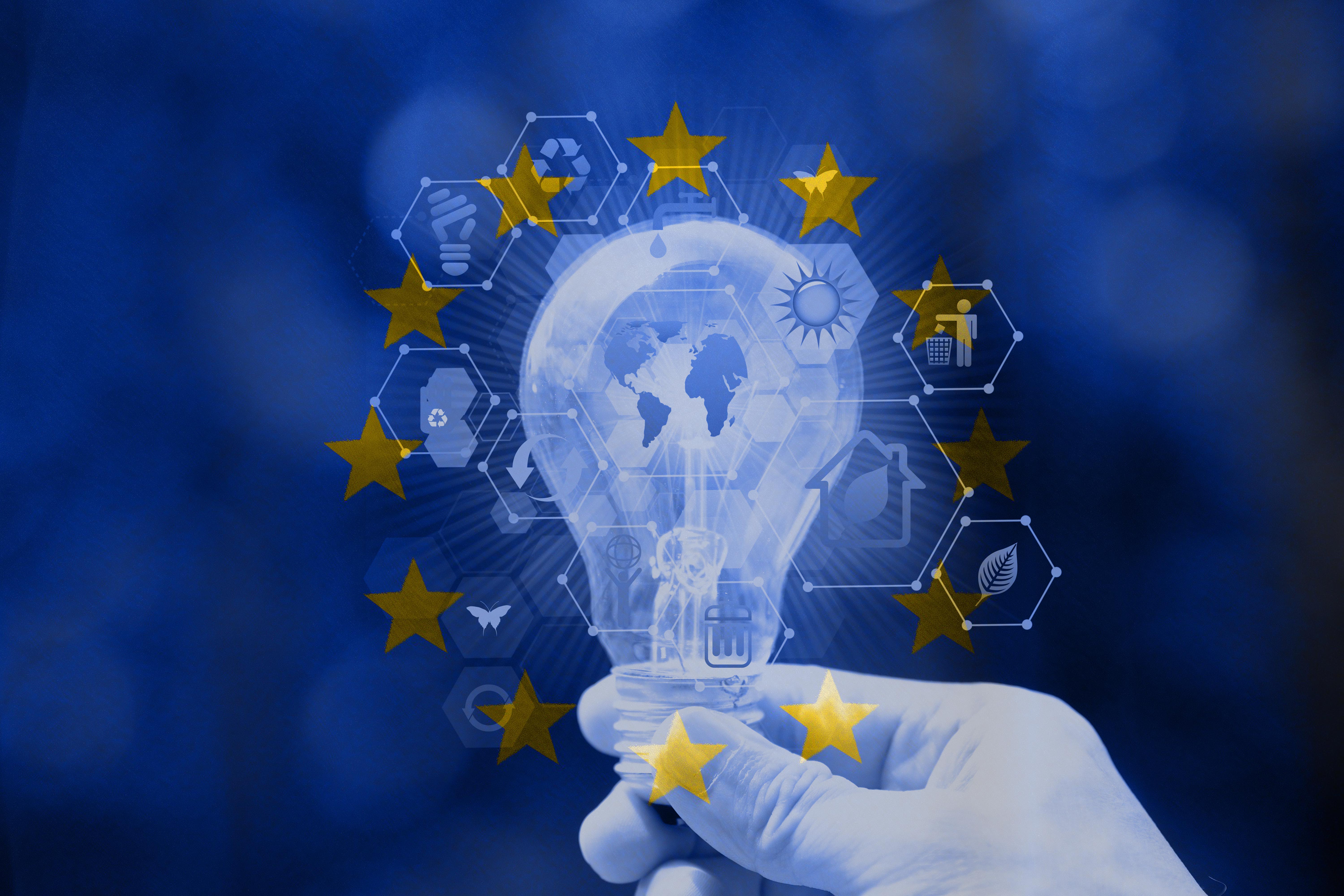 drapeau Europe et économie d'énergie